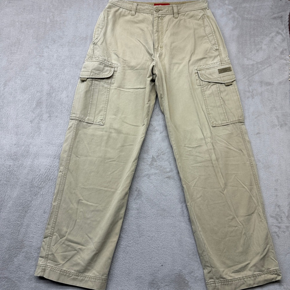 Vintage Unionbay Cargo Pants Men 32x32 Tan Utility Straight Leg Skater Y2K Baggy